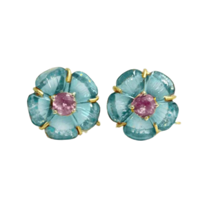 Gemstone Carved Flowers (SS073)