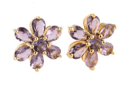 Gemstone Flower Studs (SS012)