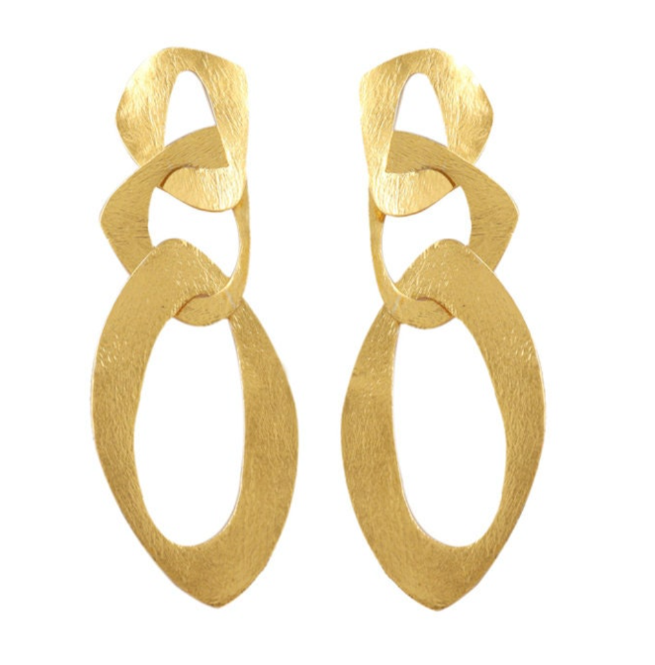 Gold Ring Earrings (SS083)