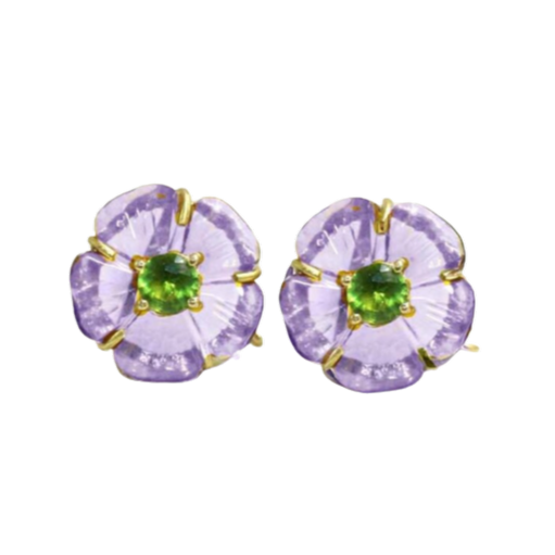 Gemstone Carved Flowers (SS080)