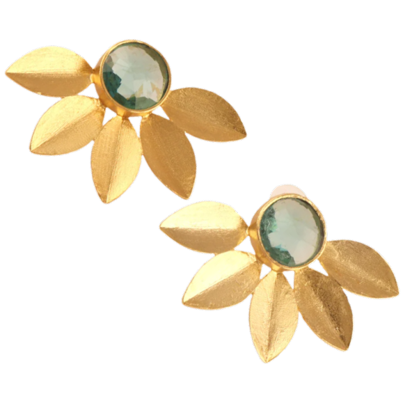 Gemstone and Gold Leaves (SS070)