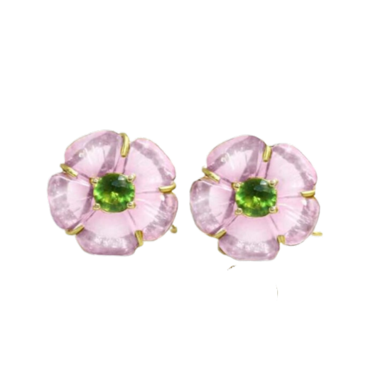 Gemstone Carved Flowers (SS078)