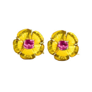 Gemstone Carved Flowers (SS079)
